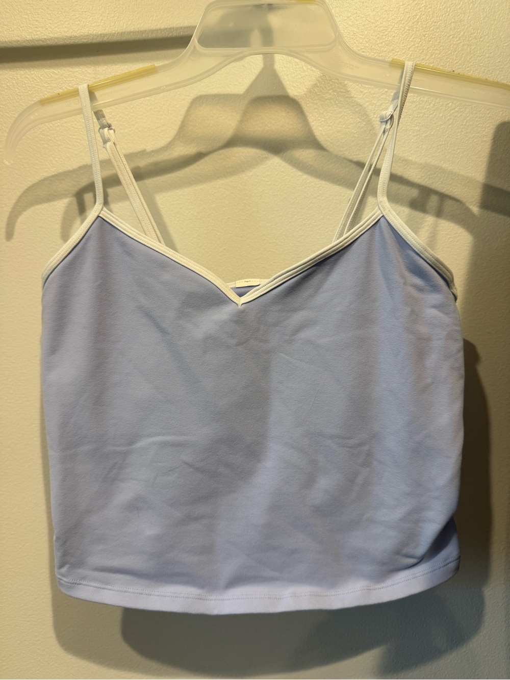ALO Yoga Light Blue Camisole with White Trim